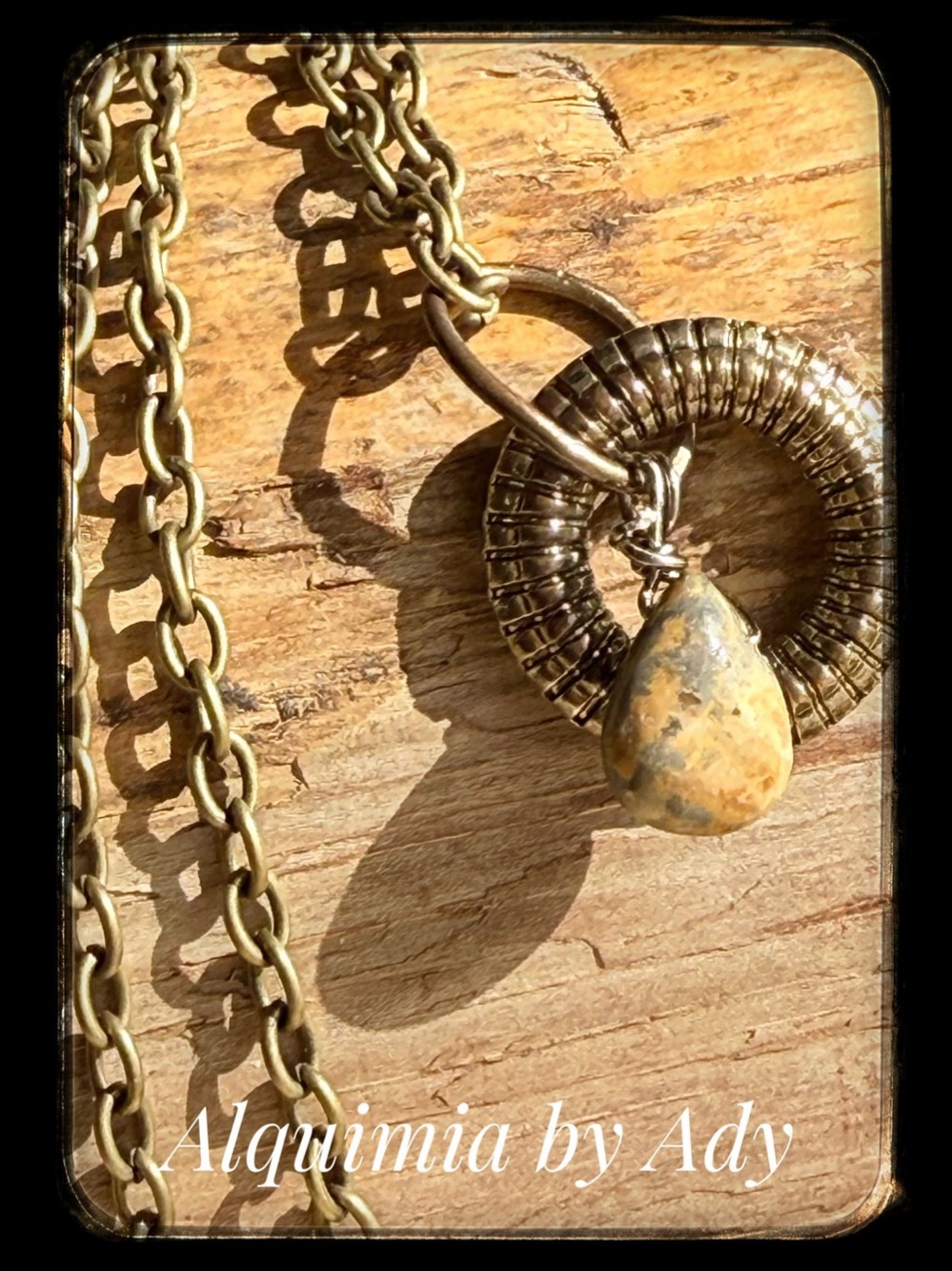 Gold & Brown Gold-Tone Pendant Necklace